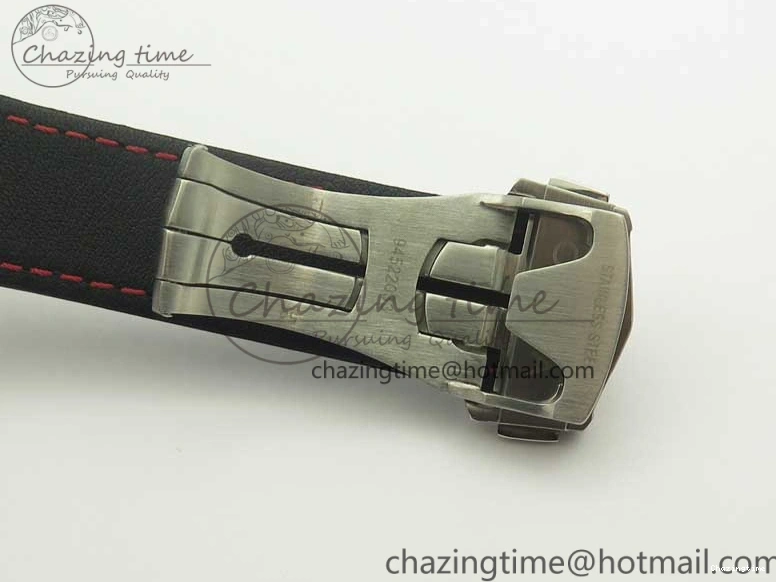 1224 Racing Master Chronometer OMF 1:1 Best Edition Black Dial Orange Hand on Black Leather Strap A Contemporary 7999